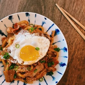 Bacon Kimchi Udon