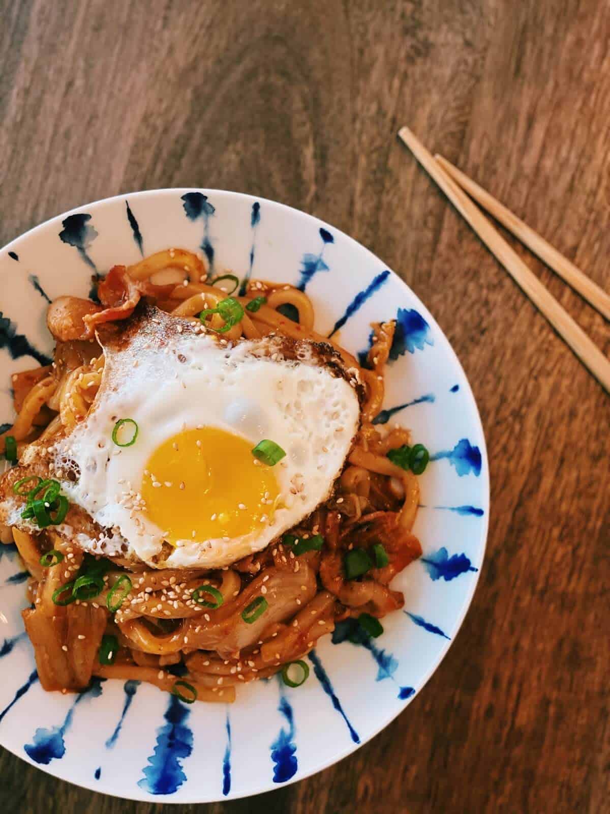 Bacon Kimchi Udon
