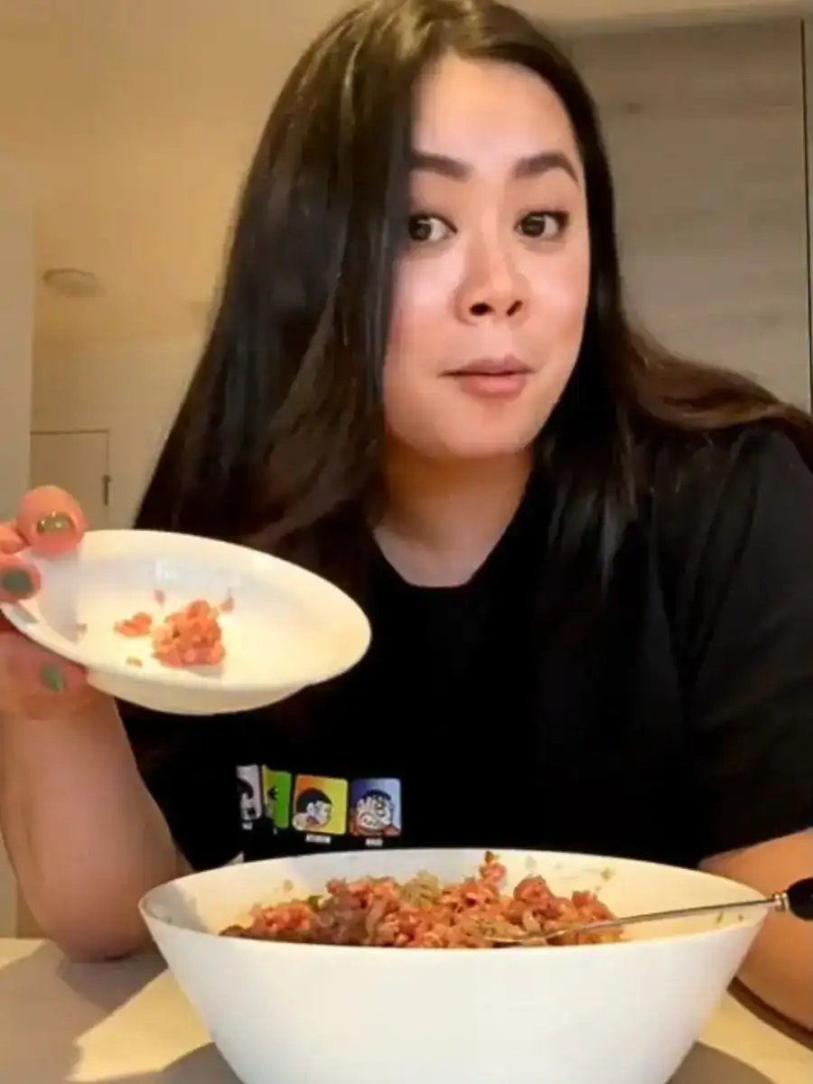 Taste Testing Fillings before Wrapping Homemade Wontons 