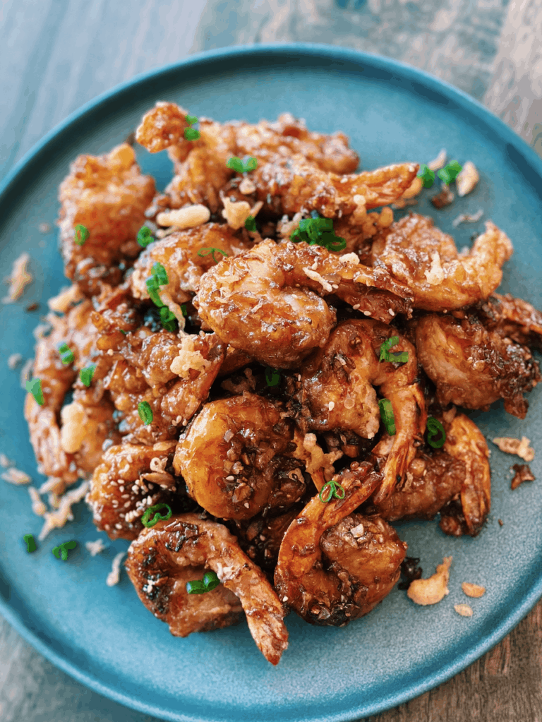 Extra Crispy Honey Garlic Shrimp