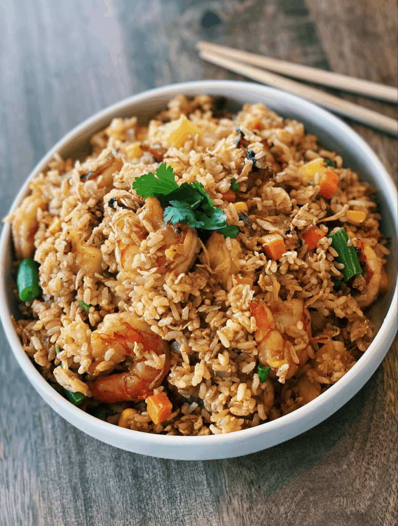 Thai Pineapple & Shrimp Curry Fried Rice