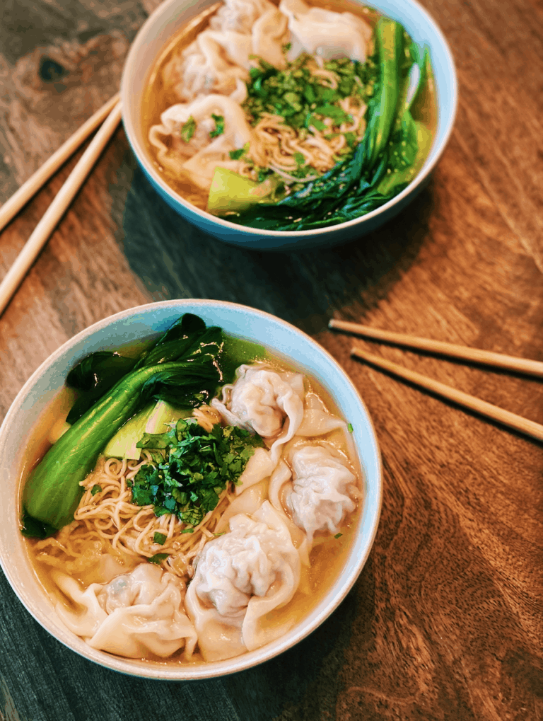 Easy Wonton Noodle Soup with Homemade Wontons