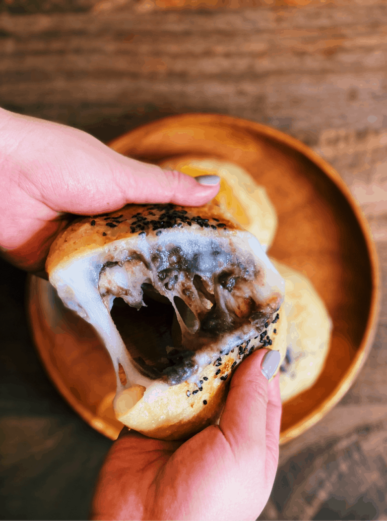 Sticky Mochi Pancake with Red Bean Paste