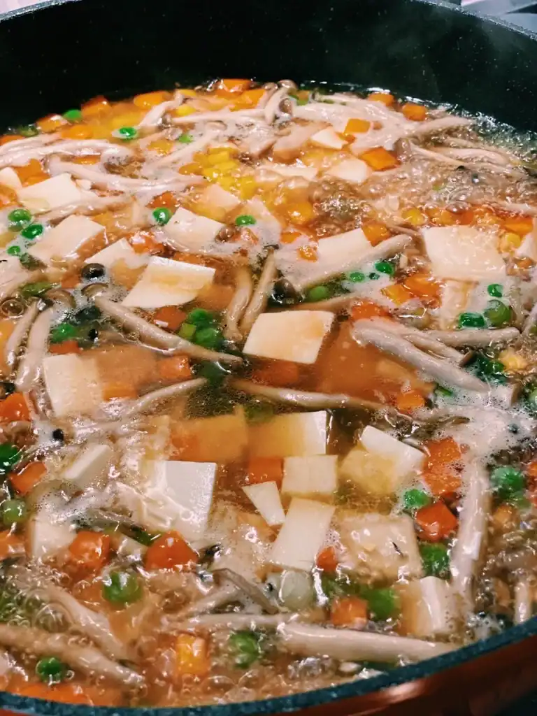 Simmering Soft Tofu with silky Egg Sauce 