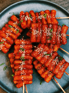 Korean Spicy Rice Cake Skewers