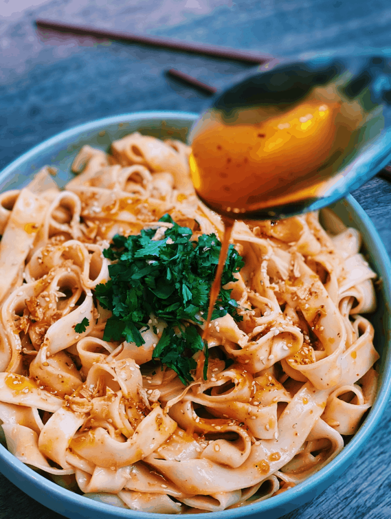 Spicy Garlic Peanut Noodles