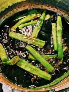 Simmering sweet-savory Yakitori Sauce