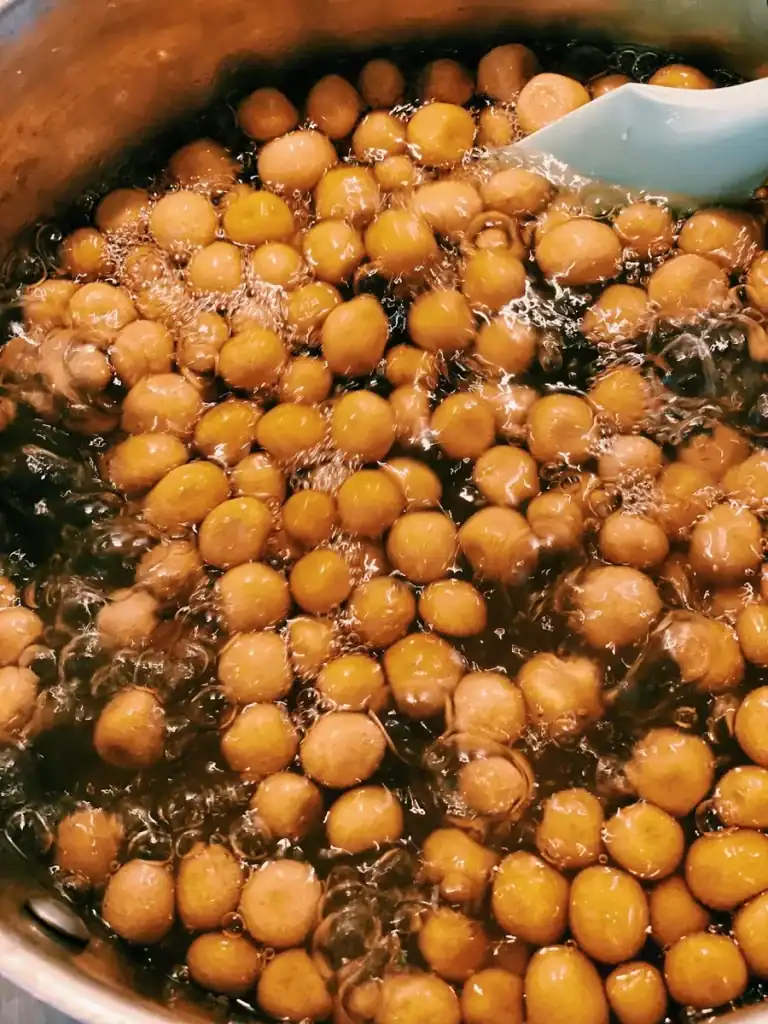Cooking little tapioca balls in order to make Brown Sugar Boba