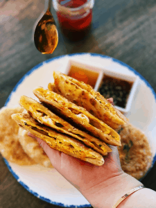Crispy Egg Filled Pancakes