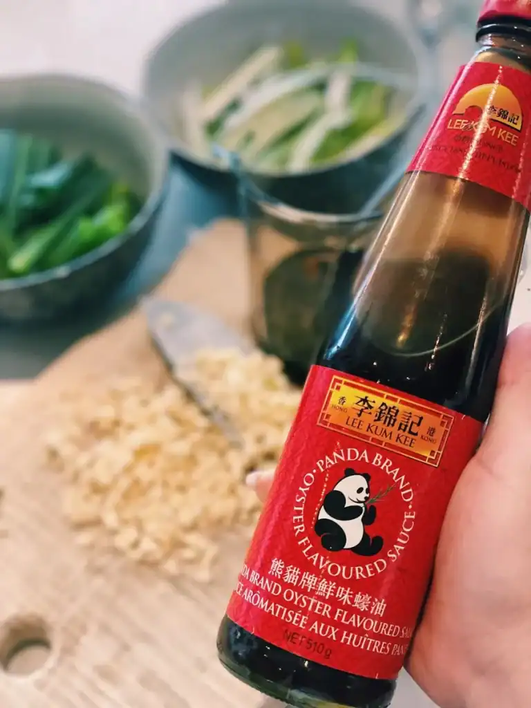 Lee Kim Kee Oyster Sauce with ingredients for Mongolian Beef