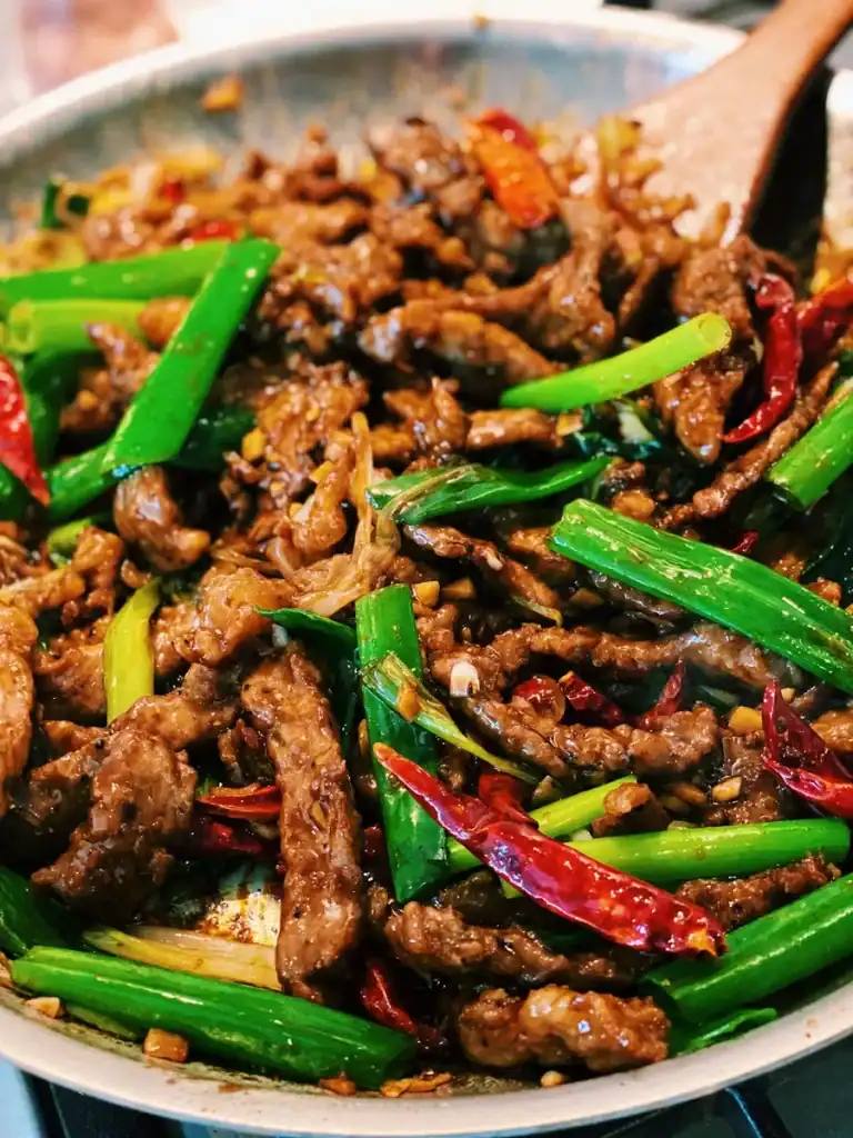 Stir Frying Mongolian Beef