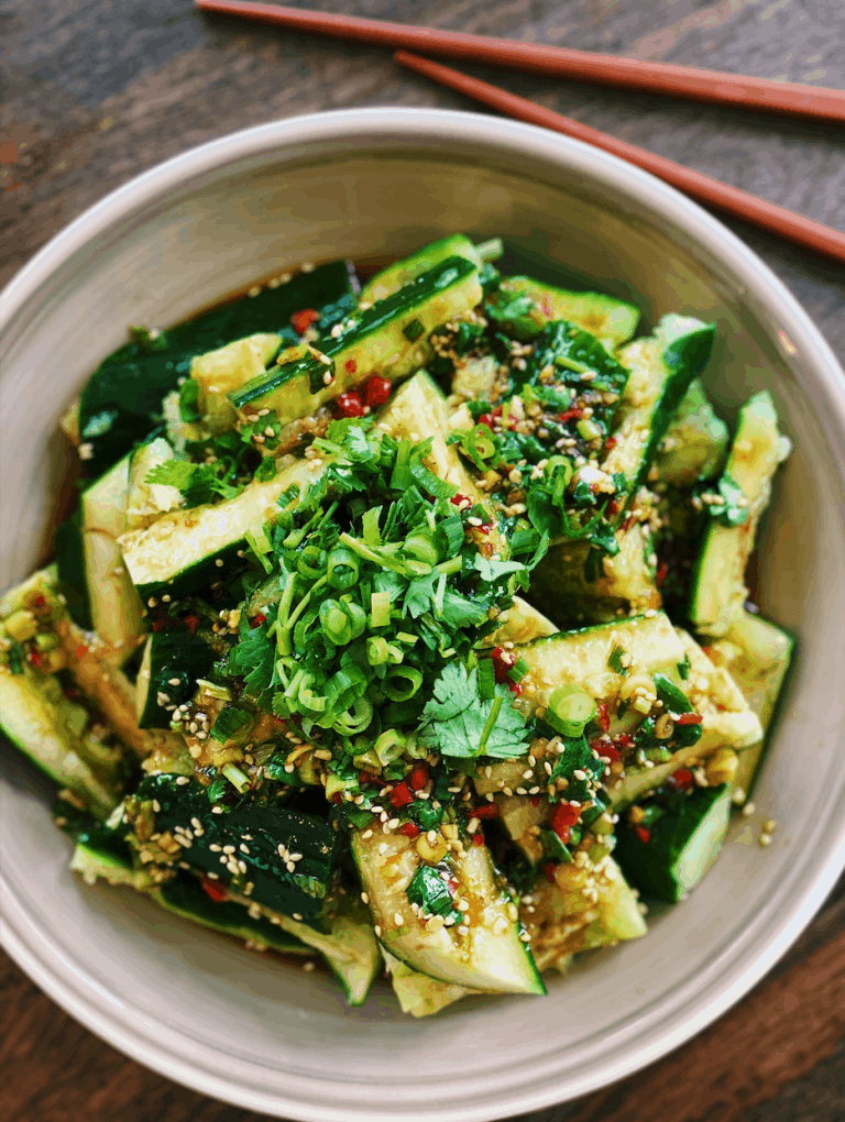 Spicy Smashed Cucumber Salad