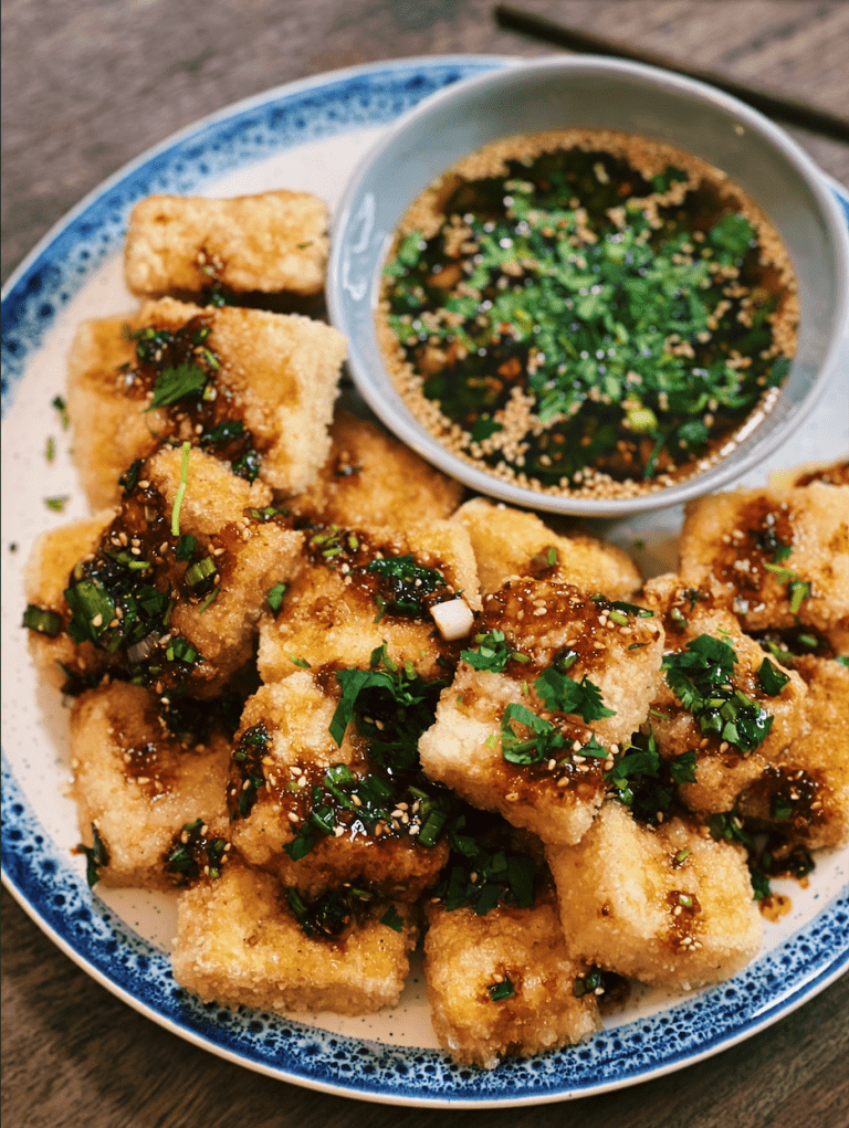 Crispy Spicy Garlic Tofu