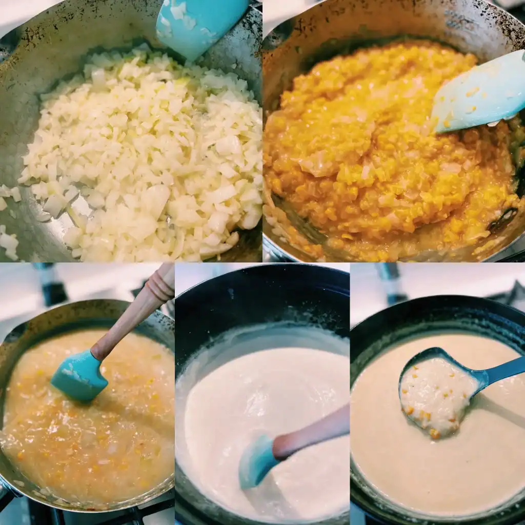 Step by Step Instructions for Creamy Corn Soup