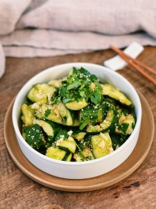 GARLIC SMASHED CUCUMBER SALAD