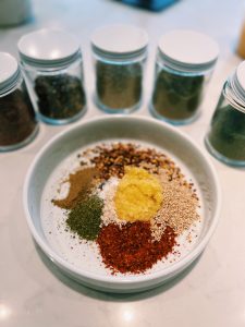 A blend of spices and aromatics for Homemade Garlic Chili Oil