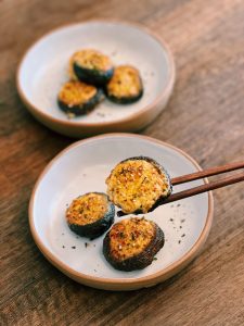 Creamy Air-Fried mushrooms