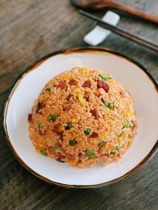 spam and egg fried rice