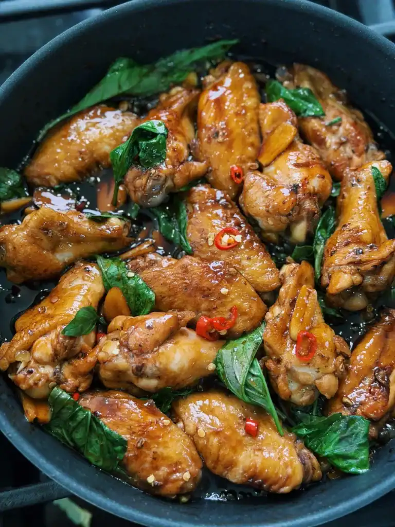 Adding red chili and Thai bails to Taiwanese 3 cup chicken