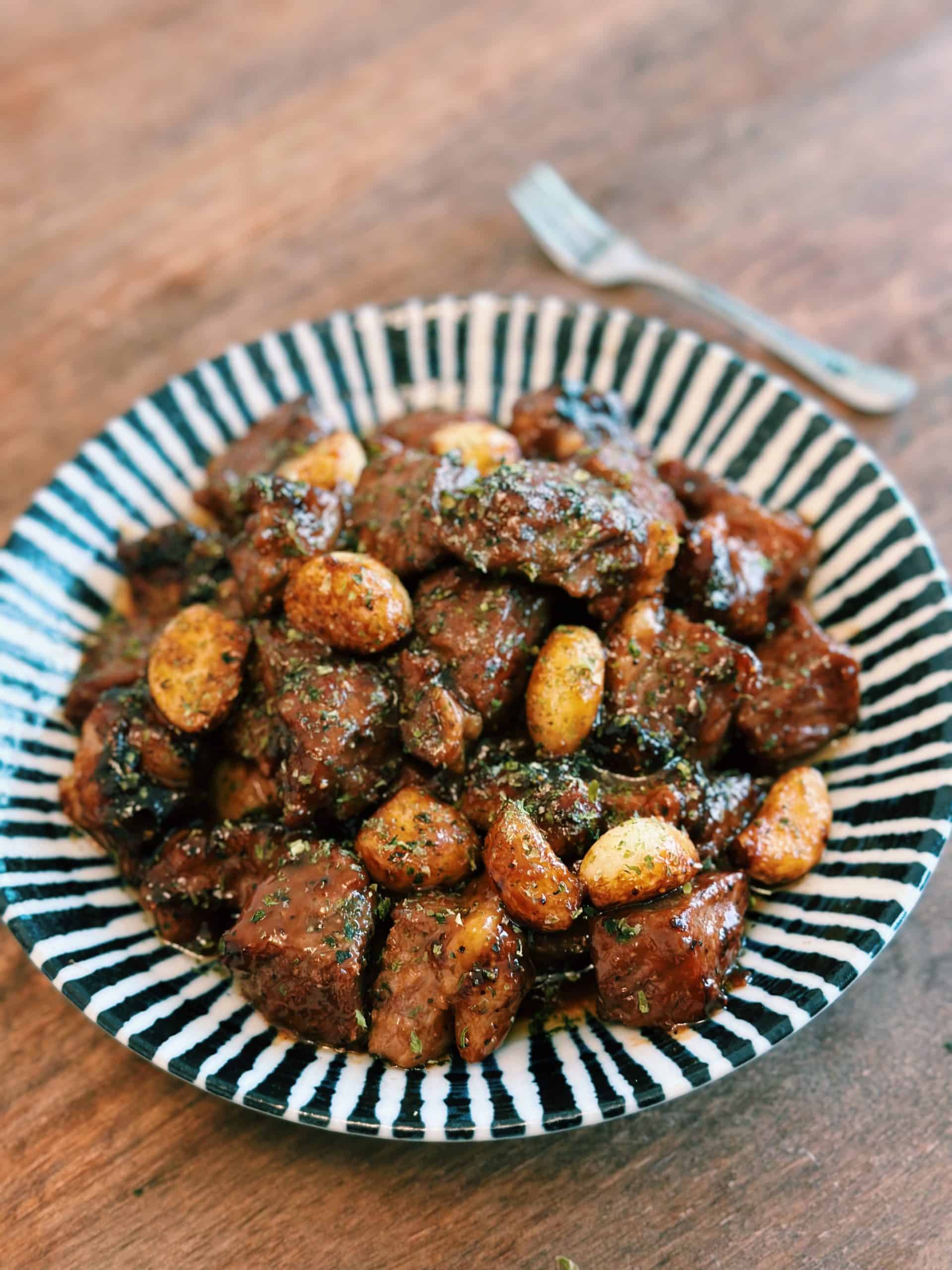 Black Pepper Garlic Steak Bites