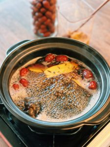 Ginger Milk Tea Boba Boiling