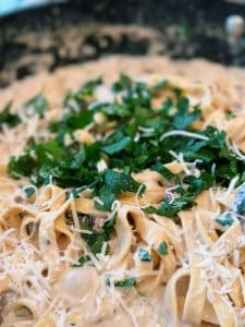 creamy mushroom pasta