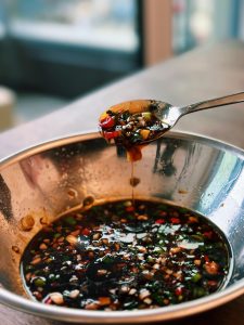 Sauce for Cold Silken Tofu with Century Egg