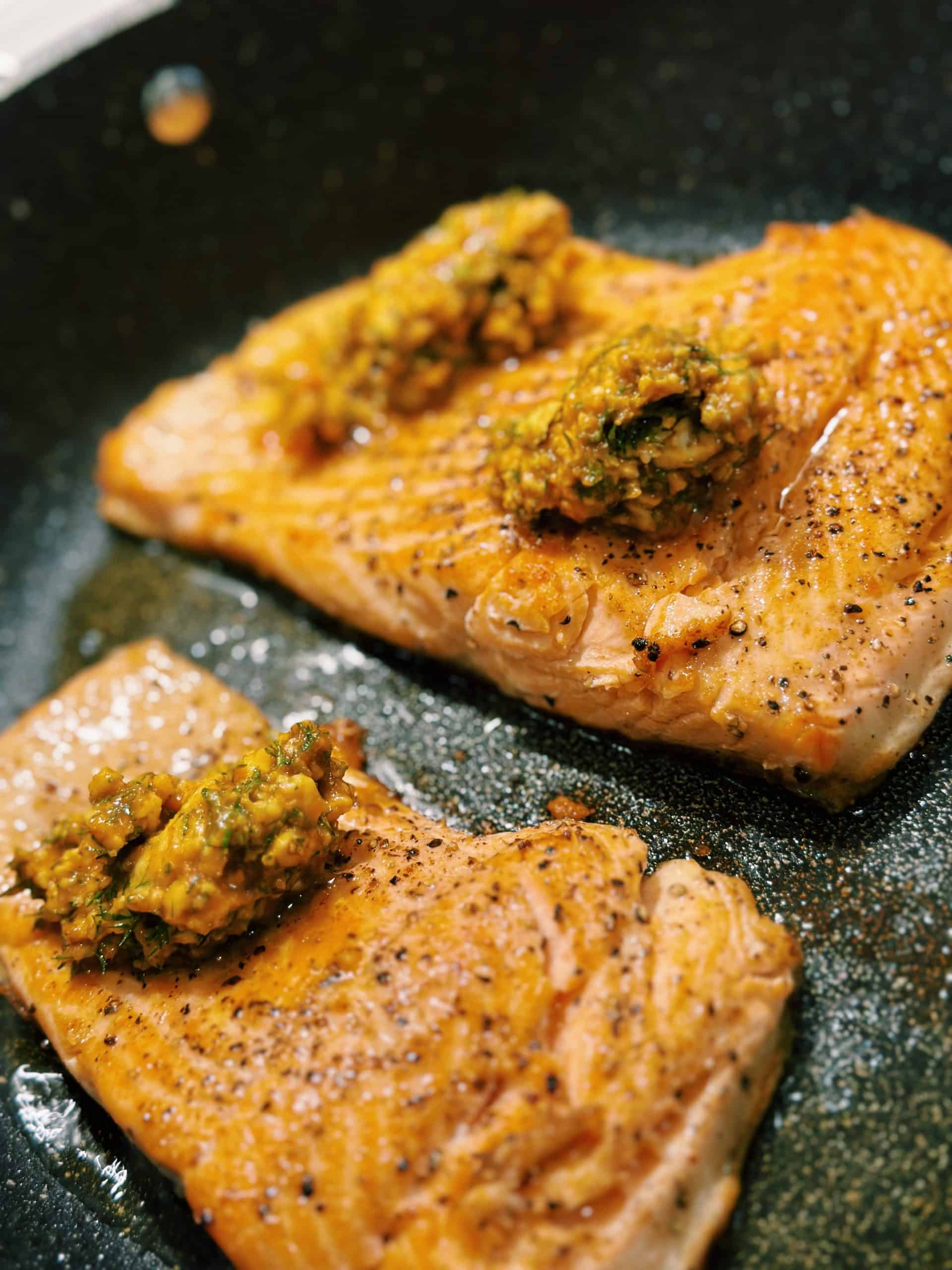 salmon and butter