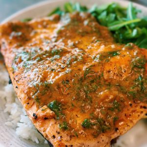 Salmon with Spicy Miso Butter