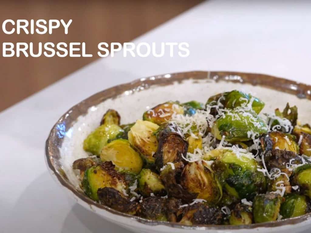 Easy date night side, crispy air fryer brussel sprouts