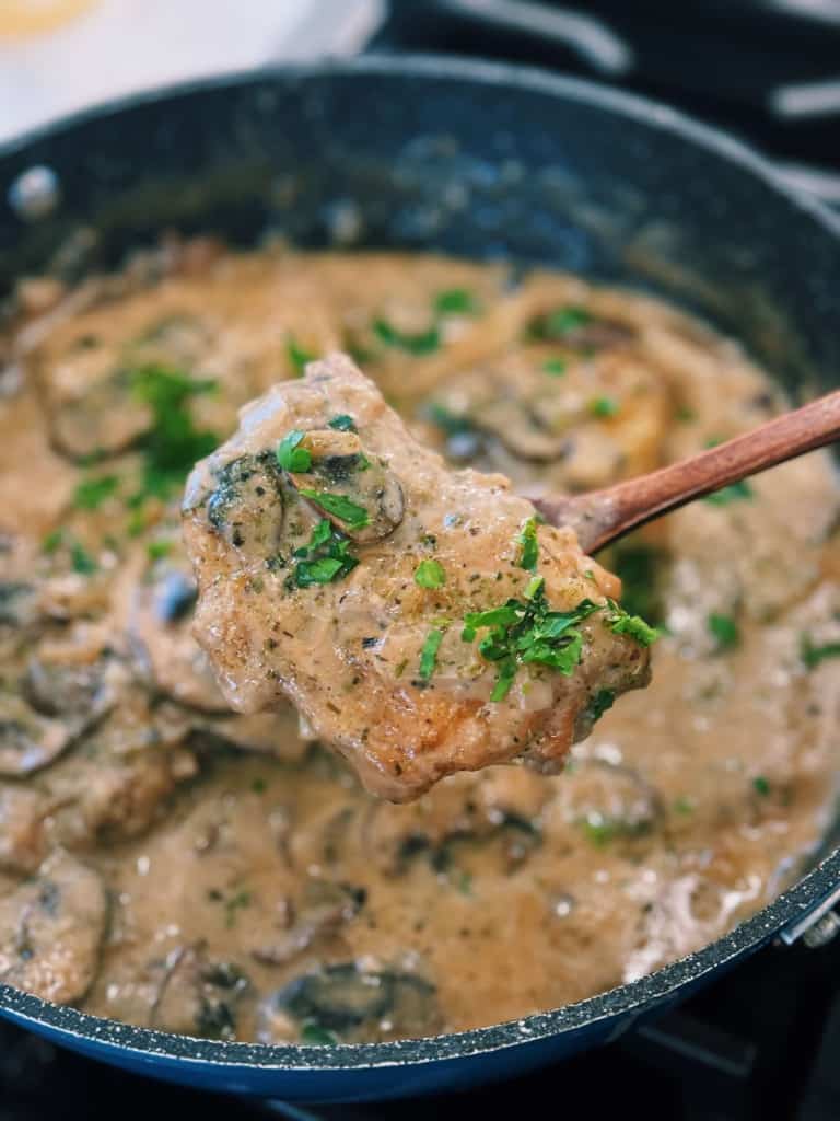 Creamy Mushroom Chicken Closeup