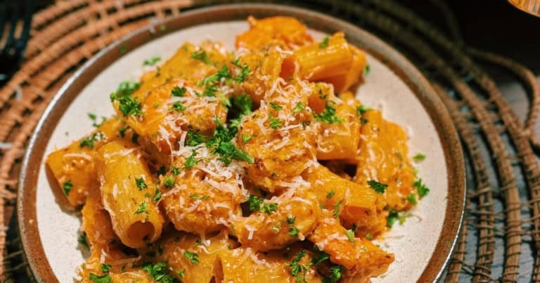 Spicy Fusion Gochujang Creamy Shrimp Pasta
