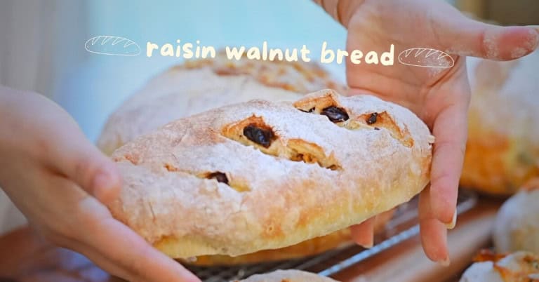 Mom’s Fail-Proof No Knead Raisin Walnut Bread