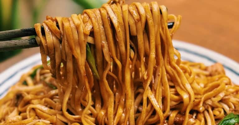 Scallion Chicken Noodle Stir Fry Featuring kai dong