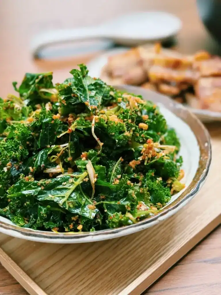 Super Easy Soy Gochugaru Spicy Kale Salad