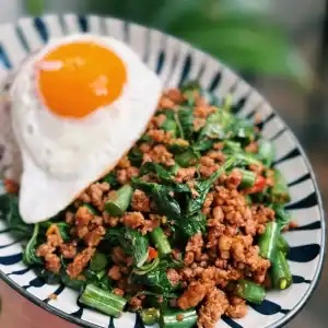Thai Inspired Four Season Holy Basil Pork Stir Fry