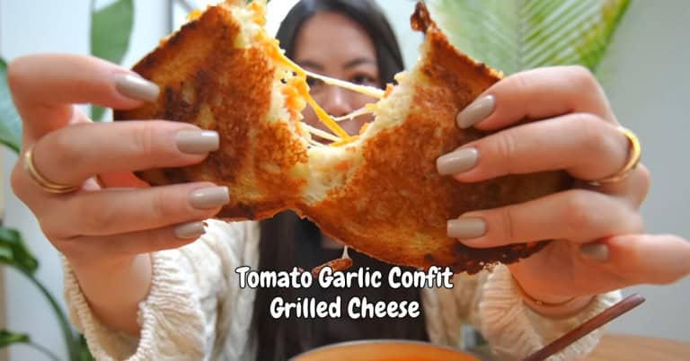 Cherry Tomato Garlic Confit Grilled Cheese