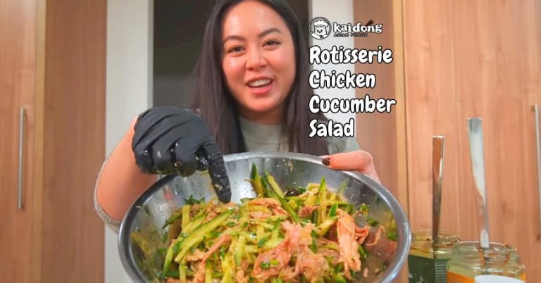 Golden Shallot Rotisserie Chicken Cucumber Salad