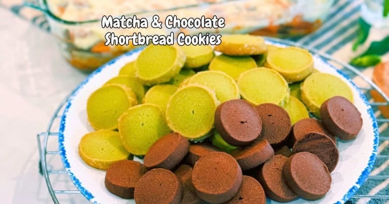 Fail Proof Matcha and Chocolate Shortbread Cookies