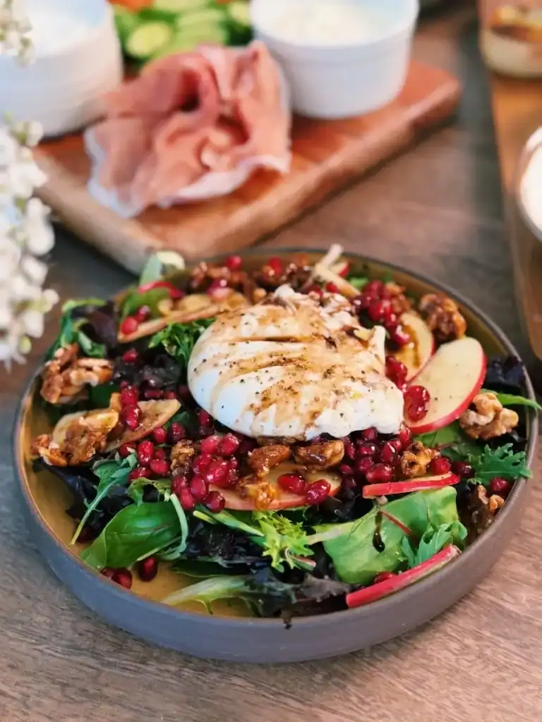 Pomegranate Walnut Waldorf Salad