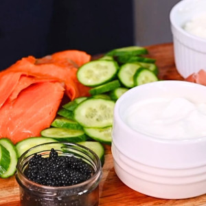 Smoked Salmon Caviar Brunch Board