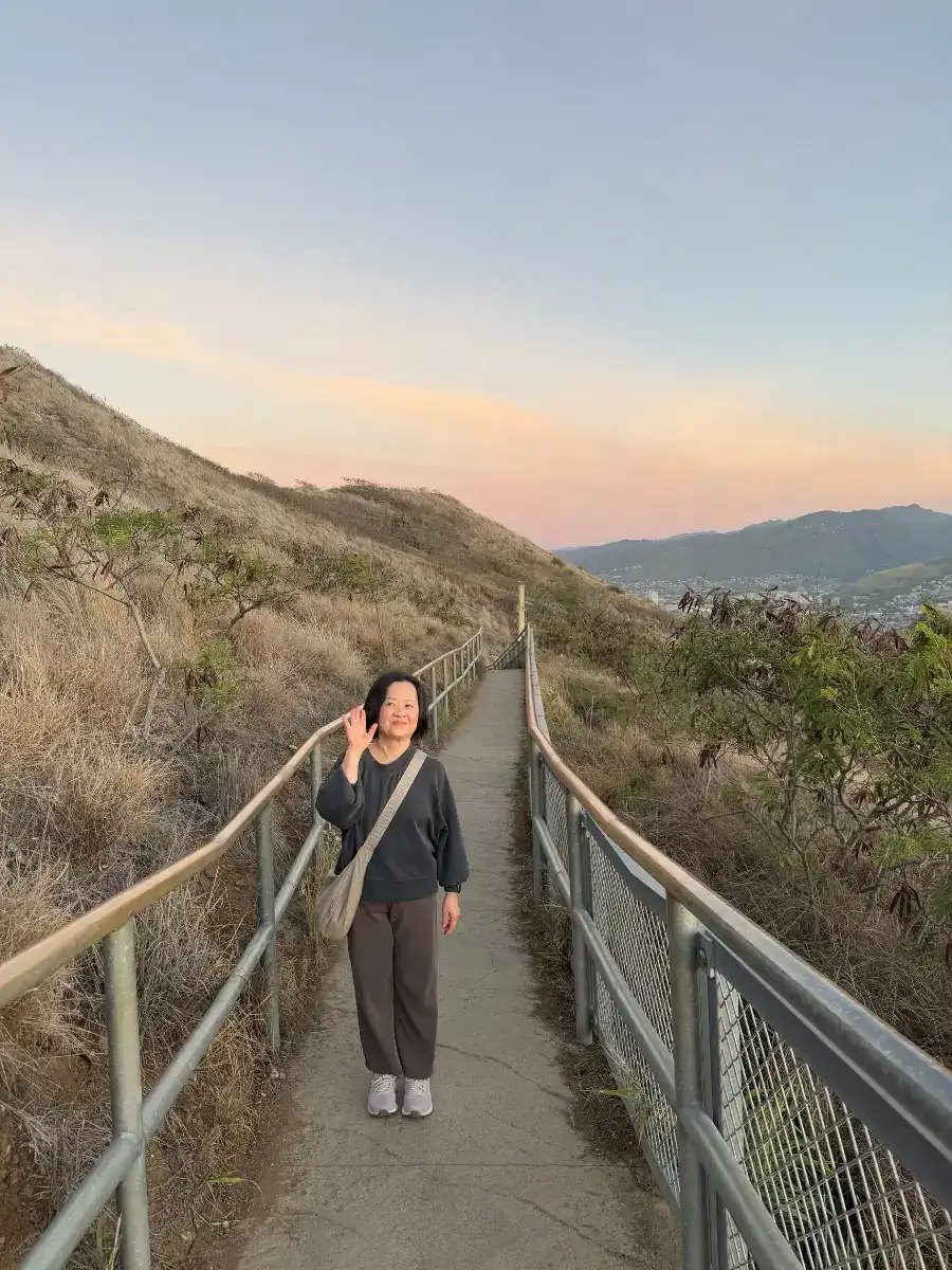 Tiffy's Mom on the Diamond Head Hike at Honolulu, Oahu, Hawaii