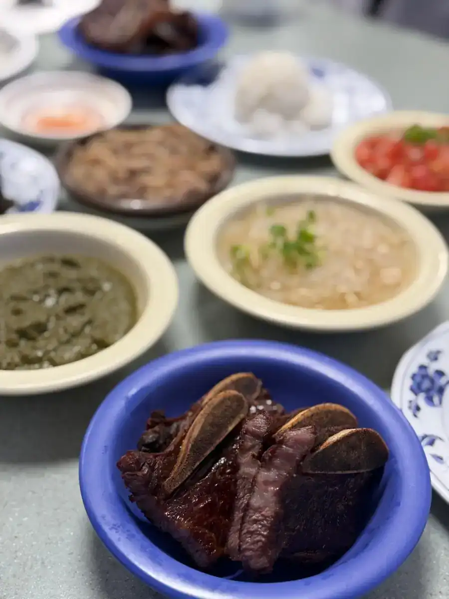Set D with Short Ribs from Helena's Hawaiian Food in Honlulu, Hawaii