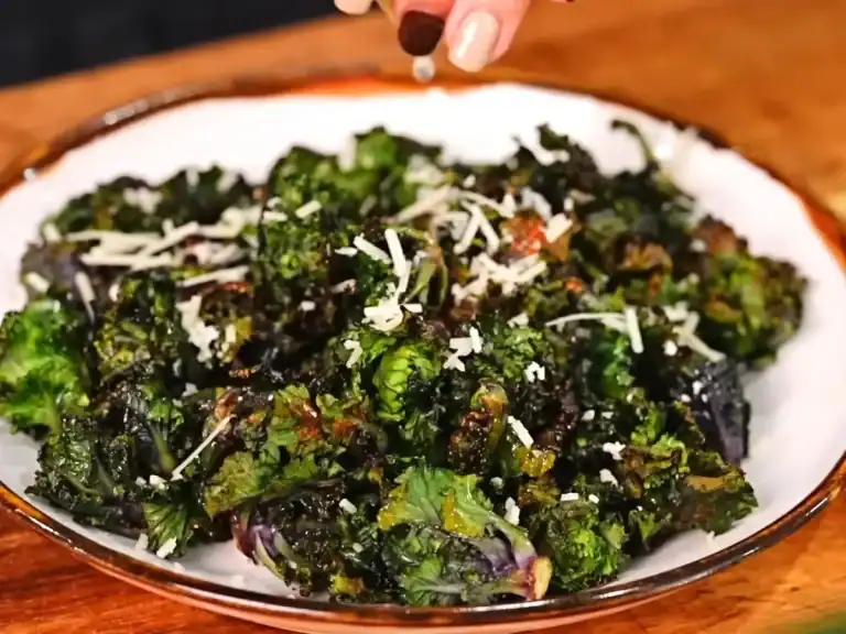 Super Snackable Crispy Parmesan Kalettes in Oven