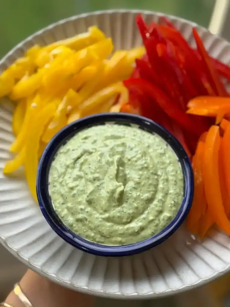 Creamy Herb Green Sauce for Salad, Bowls, and Dips