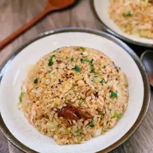 Golden Salmon Fried Rice