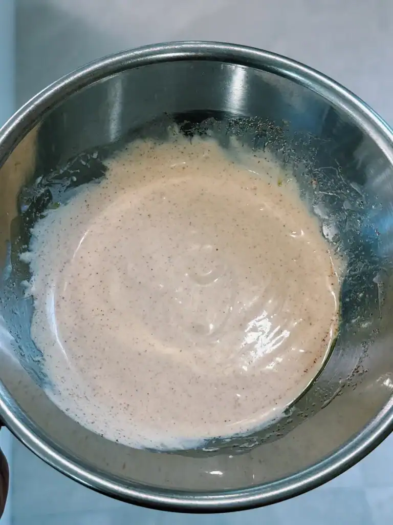 Creamy Garlic Dressing made with mayo or Greek yogurt for Creamy Corn Chicken Salad 