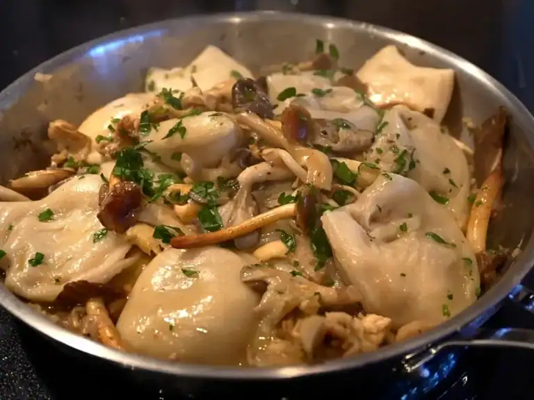 Farmer’s Market Pierogies with Wild Mushroom