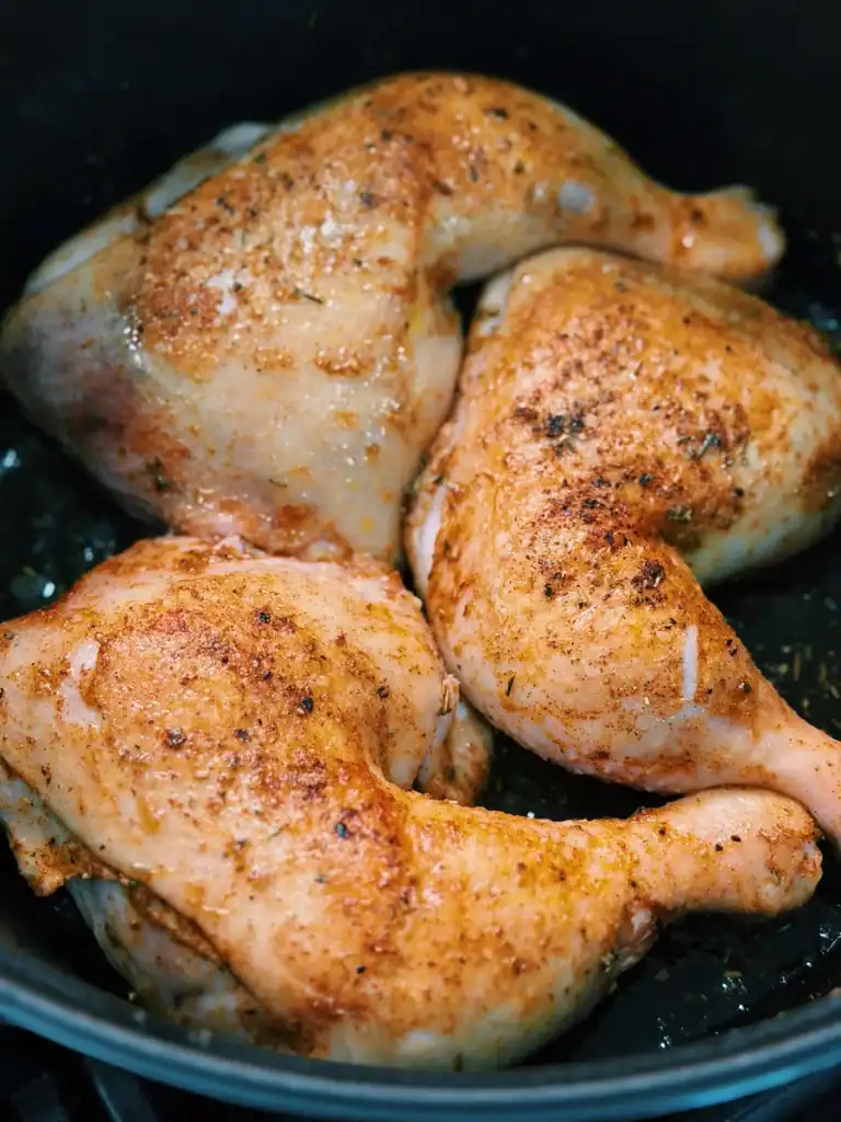 Browning Chicken Thighs for Chicken Noodle Soup