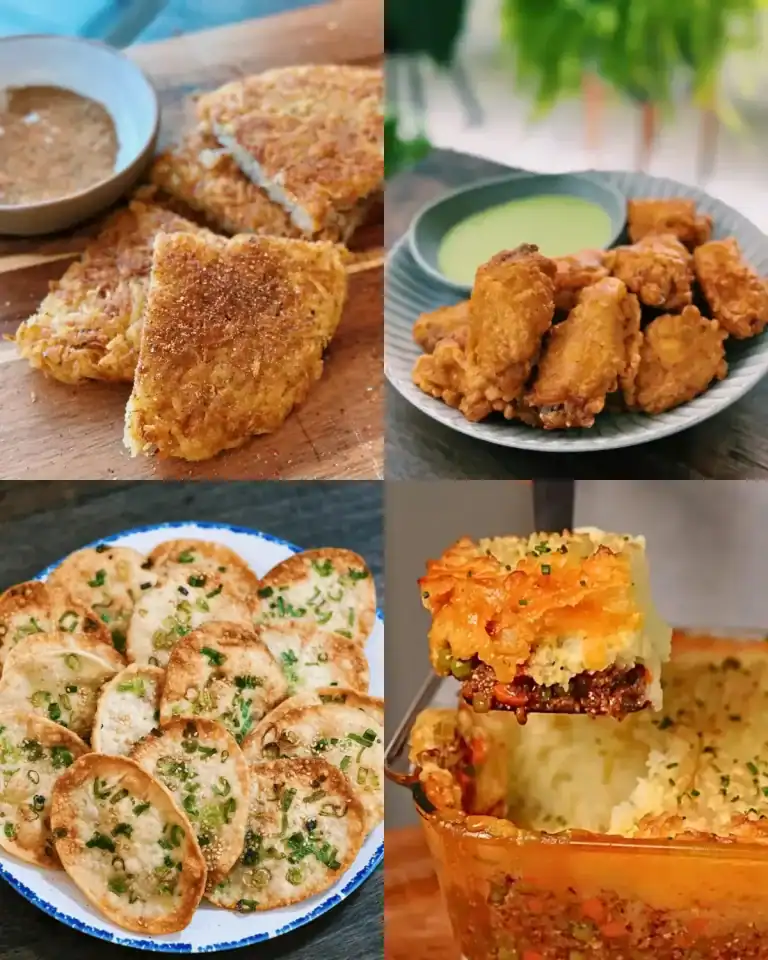 A collage of Saint Patrick’s Day game day foods, from crispy potato pancakes to Shepherd’s Pie